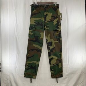 Rothco‎ BDU Cargo Pants Kids Size 18 Green Woodland Camo Fatigues NWT